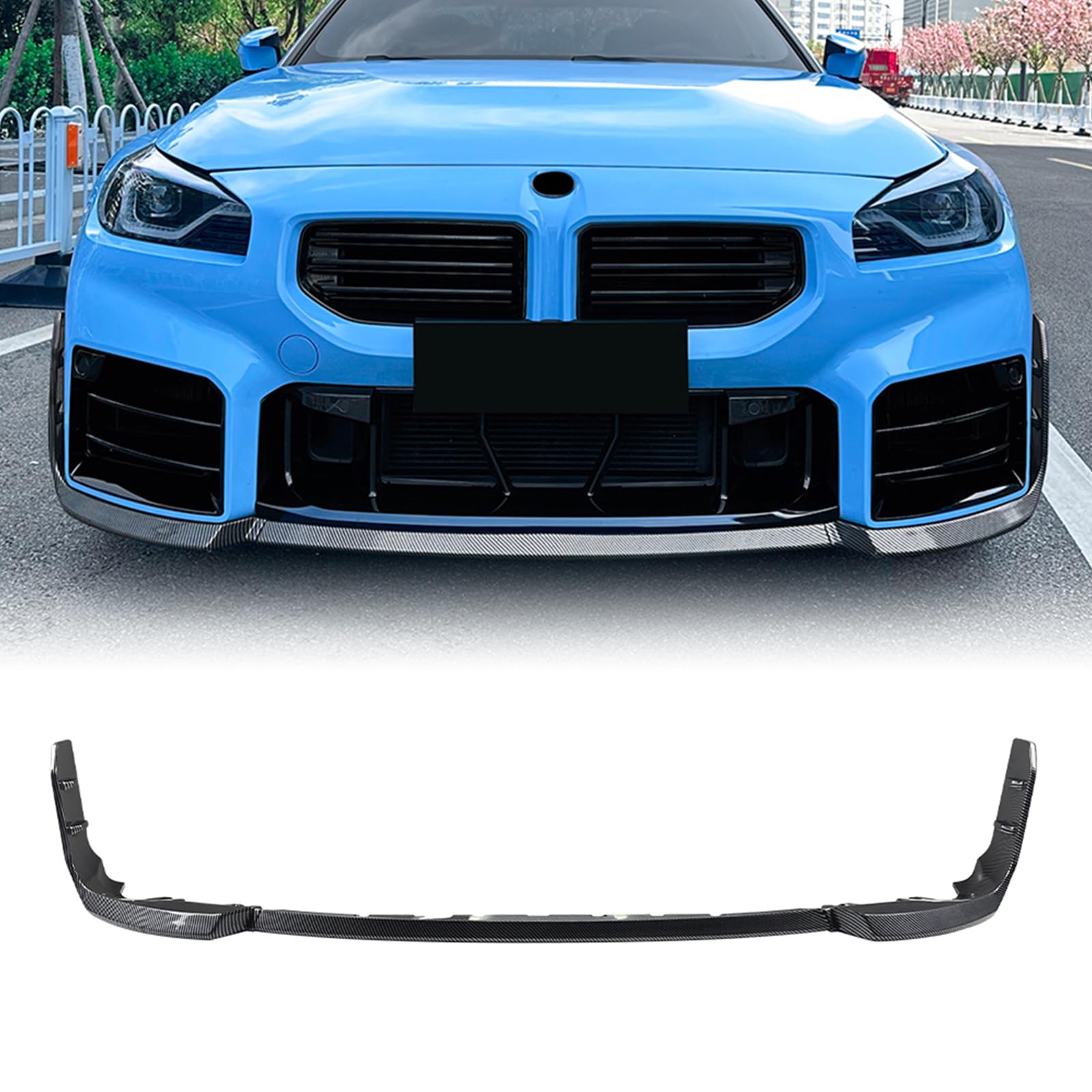 BMW M2 G87 2023-2025用カーフロントバンパースポイラースプリッターリップキット