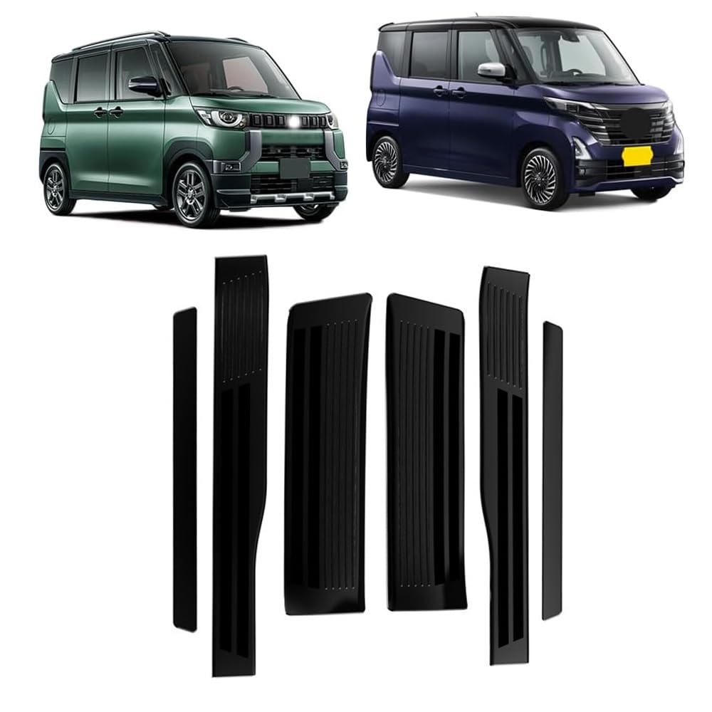 新型 デリカミニ 30系 ekクロススペース ekスペース ルークス ステップガードサイド ステップガード カバー ガーニッシュ耐摩耗プレート ステンレス鋼素材 傷防止 汚れ防止 取り付け簡単 6pcs 新型デリカミニ カスタムパーツ