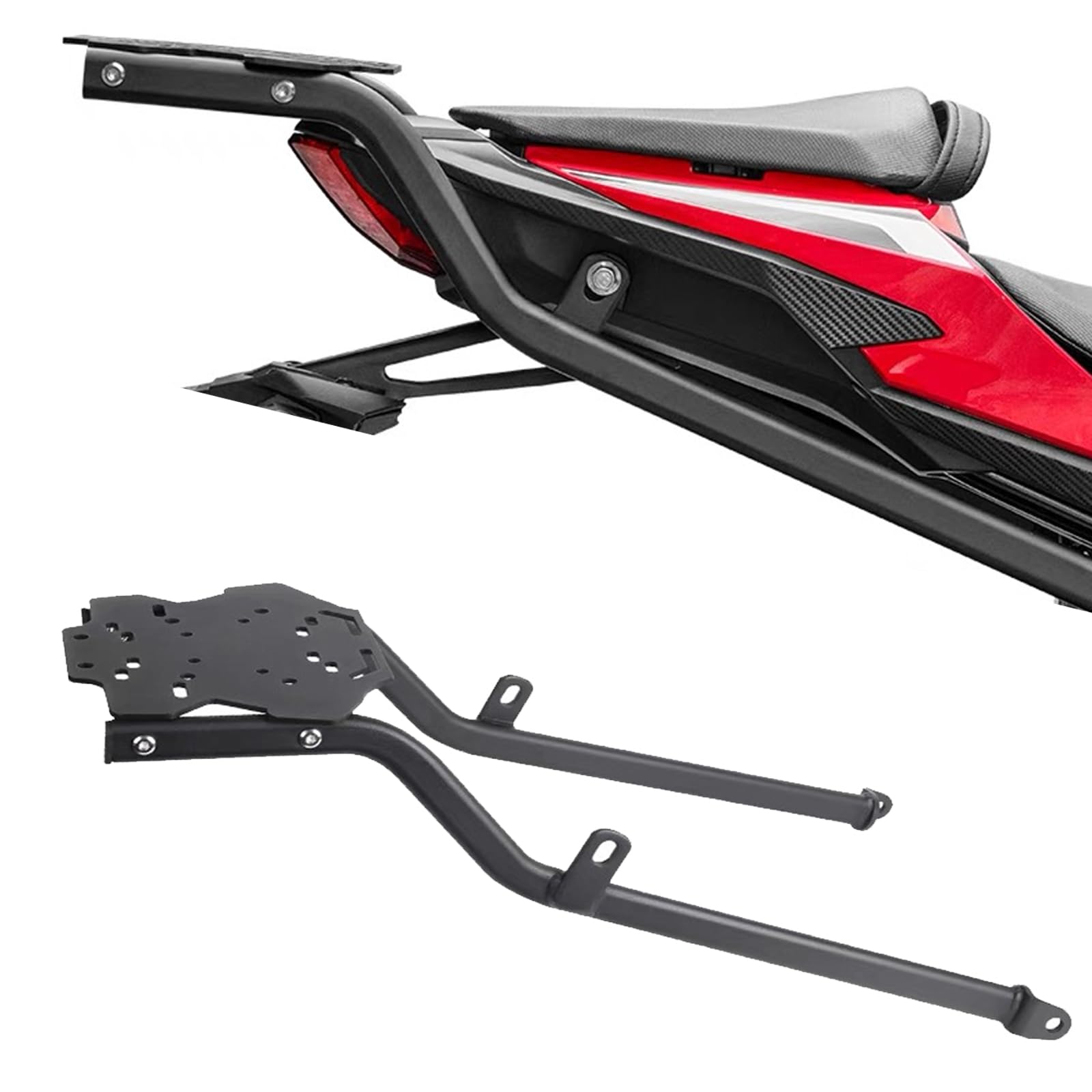 FOR CBR400R CBR500R cbr400r cbr500r 2024 アクセサリーリアテールラックリアシェルフアームレストテールボックスラック荷物ラックオートバイリア荷物ラックロードラックブラケット背もたれ棚ブラケット [並行輸入品]