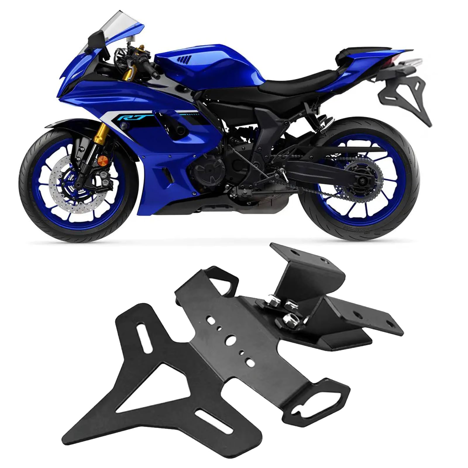 FOR YZF-R7 yzf r7 2025 新アクセサリー リアナンバープレートフレーム ナンバープレートフレーム ショートテールブラケット 調整可能なナンバープレートフレーム テールオーガナイザー