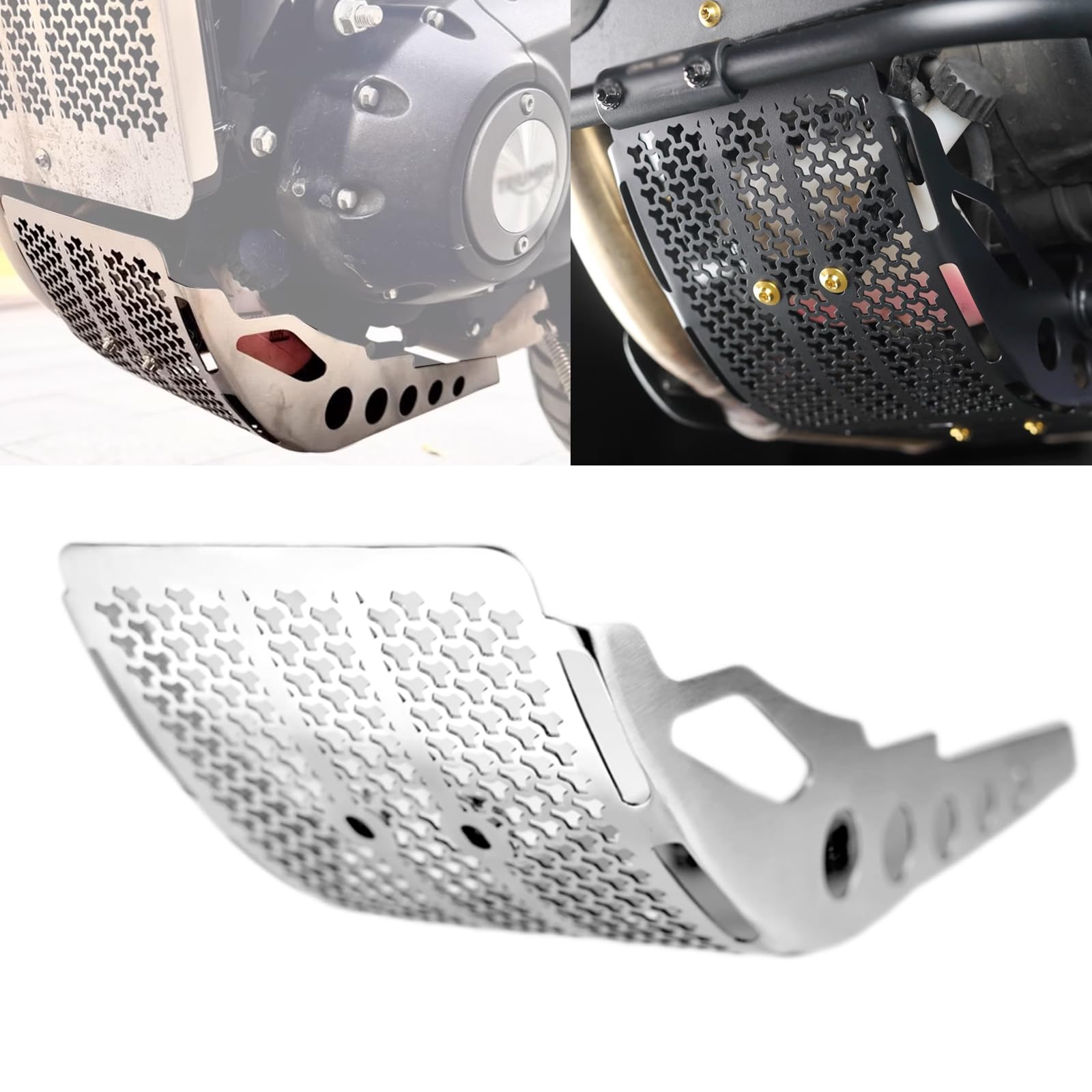 FOR スクランブラー 400X スピード 400 Scrambler 400X speed 400 2025 2024 アクセサリー エンジンガード ロワーガード オイル ローシェル 保護カバー オートバイエンジンガード ステンレススチール 高強度 ロワーバッフル (シルバー) [並行輸入品] 10,009円