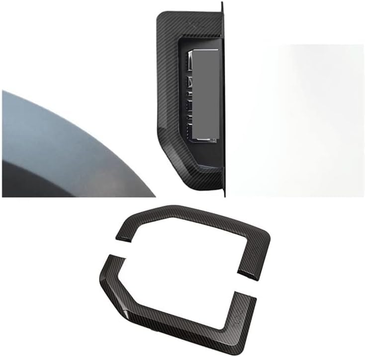 フォード F250 F350 F450 F550 2015-2020 カーボンファイバー風サイドベント フェンダーバッジ エンブレムカバー トリムアクセサリー L&R