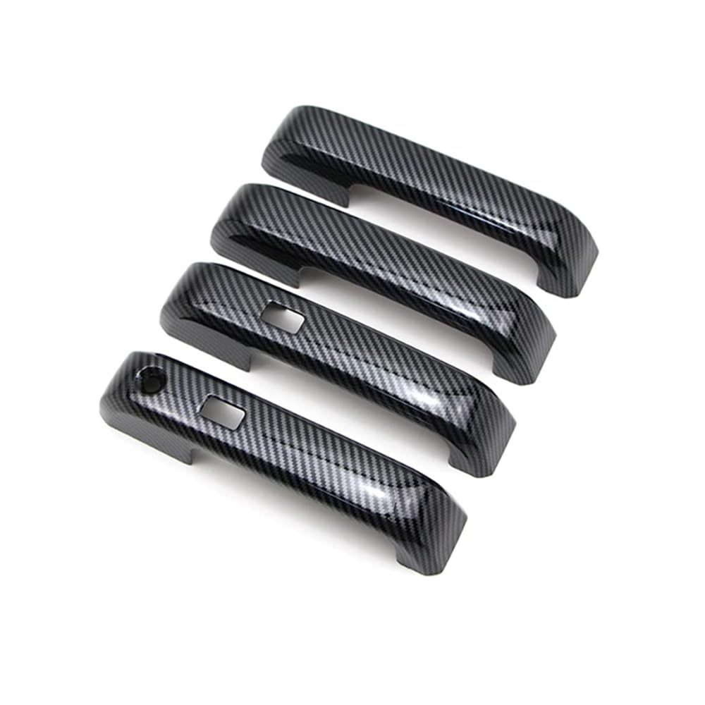ドアハンドルカバー 外装ハンドル 保護 スマートキーホール付き フォード F-150 F150 2015-2020 エクステリアアクセサリー用 (カーボンファイバーブラック)|lifeoneショップ