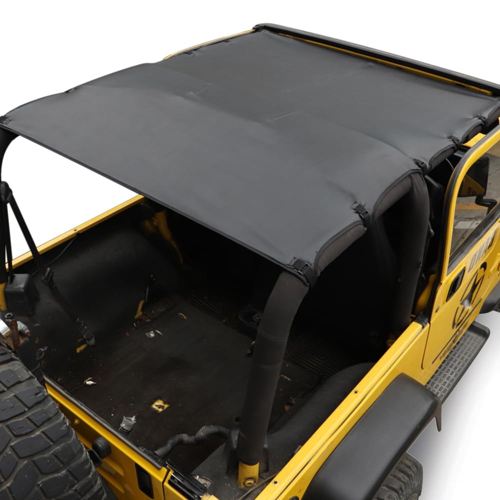 サンシェードカバー サンシェード ビキニ ソフトトップ UV保護 ビミニトップ ジープ ラングラー TJ 1997 1998 1999 2000 2001 2002 2003 2004 2005 2006用 (PU素材+ベルベット)