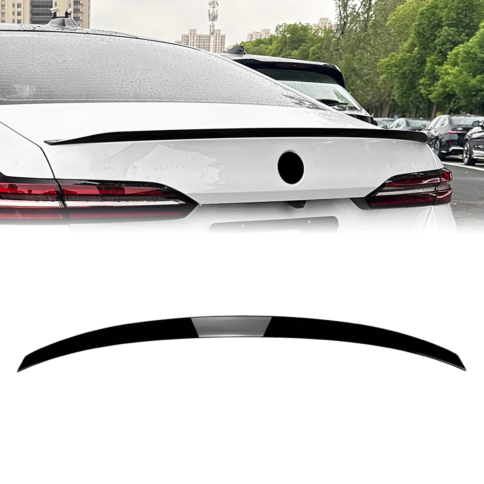 BMW 5 シリーズ I5 G60 2024-2025用 リアトランクスポイラー リップウィング ボディキット ブラック｜lifeoneショップ