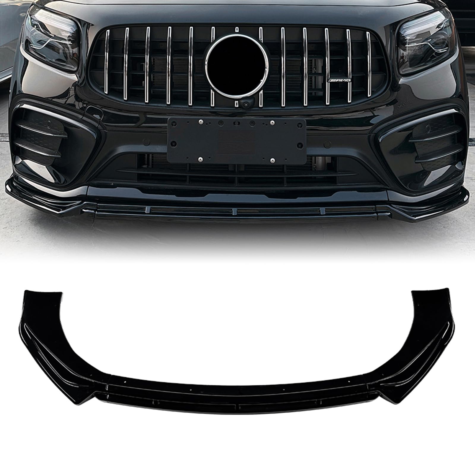 フロント ロア スポイラー リップ スプリッター ベンツ GLB X247 AMG 2024-2025 ブラック