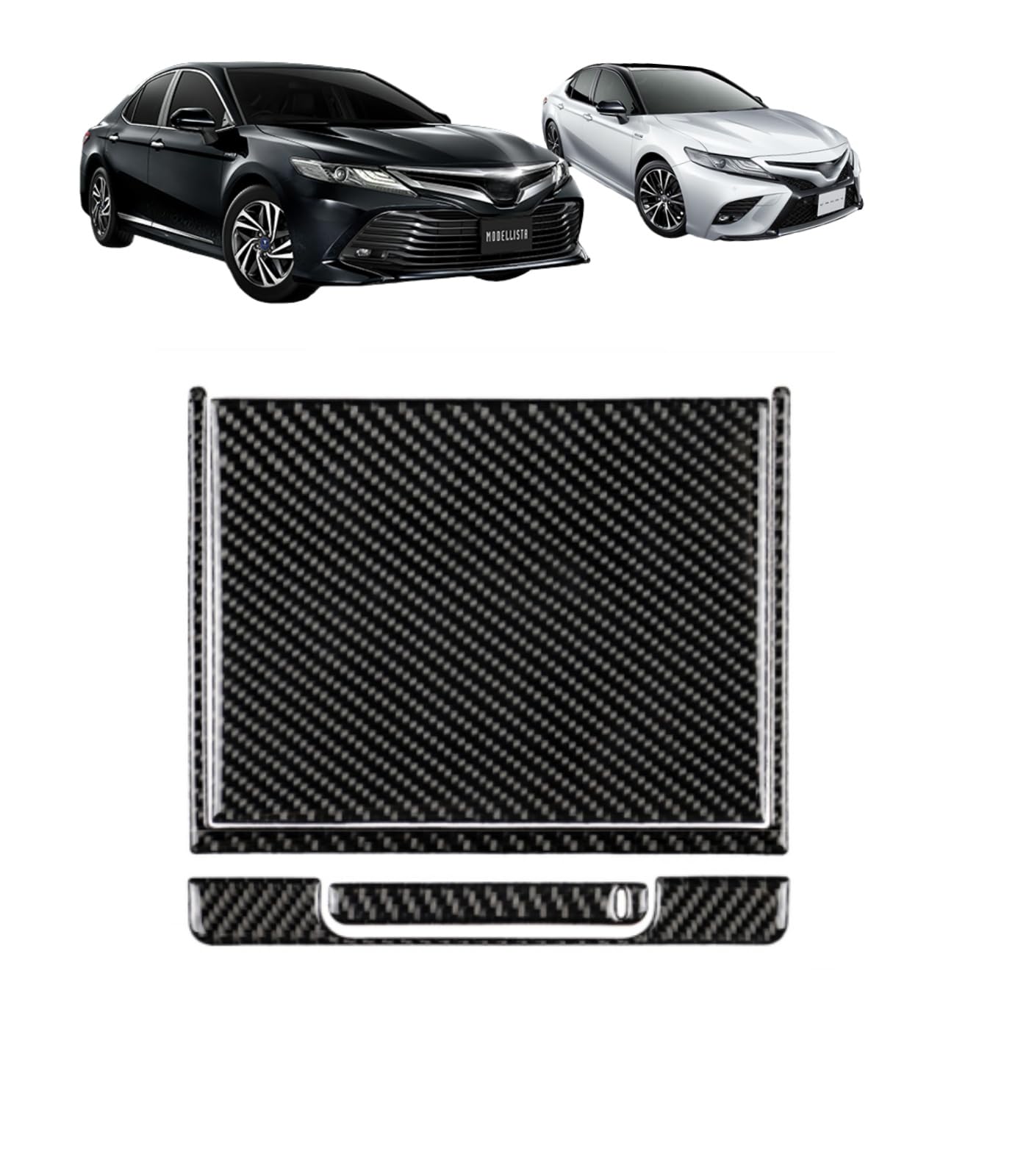 車用収納ボックス センターコンソール 装飾パネル FOR カムリ CAMR XV70 8代目 2018～2024年式 前期 専用 中央コンソールボックスフレーム 収納 ボックスカバープレート センターコンソールトレイ インテリアパネル 軟質?纖維調素材 4PCS セット [並行輸入品]