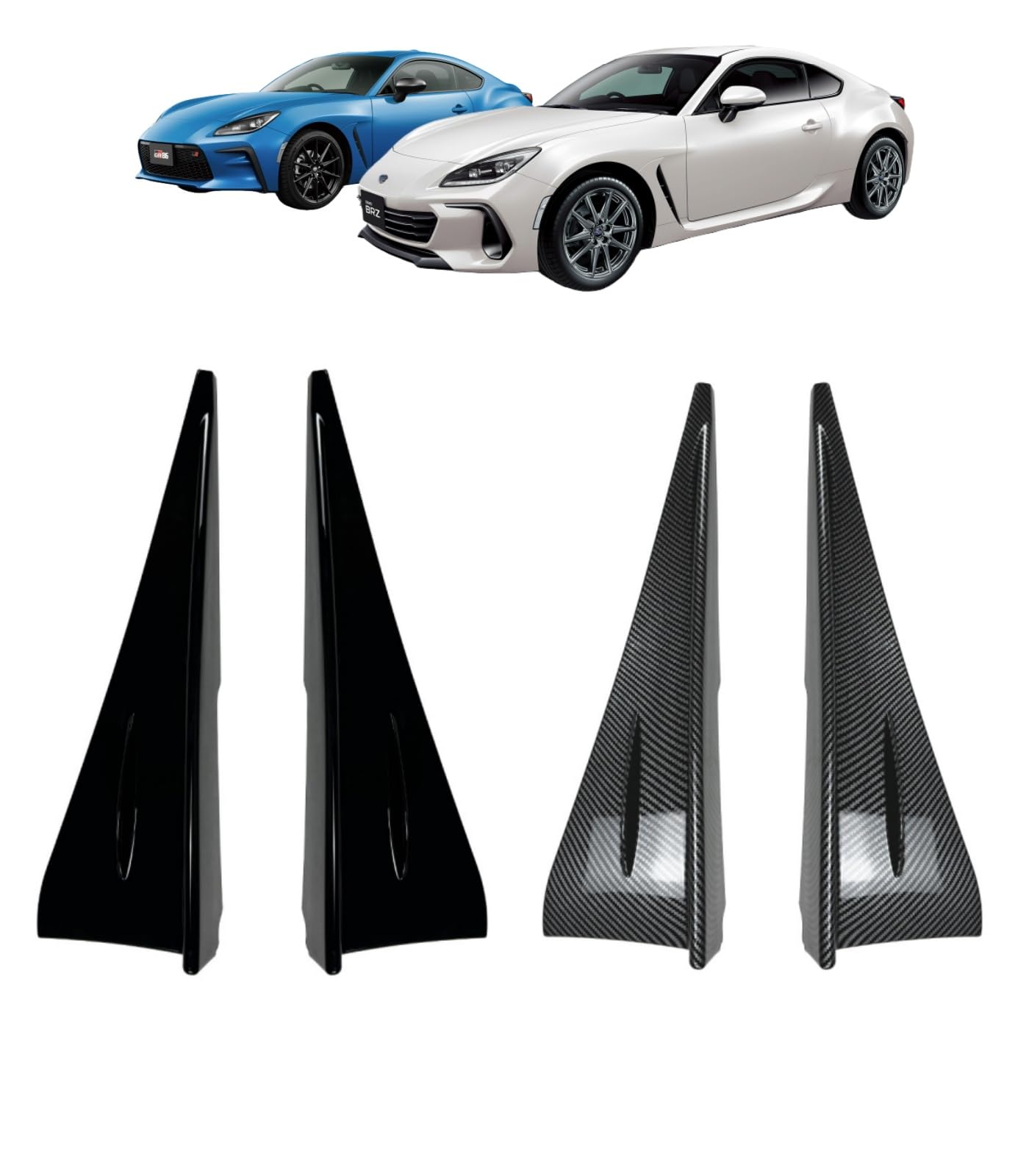 FOR BRZ ZD8系 GR86 ZN8系専用設計 2021年~ 外装 カスタムパーツ リサイドスカート カナード スプリッター 専用設計 光沢黒 エアロエクステンション ディフューザー リッププロテクター 車外装 カスタムパーツ 簡単取り付け -スバル BRZ ZD8系 /GR86 ZN8系 専用設計(カーボン