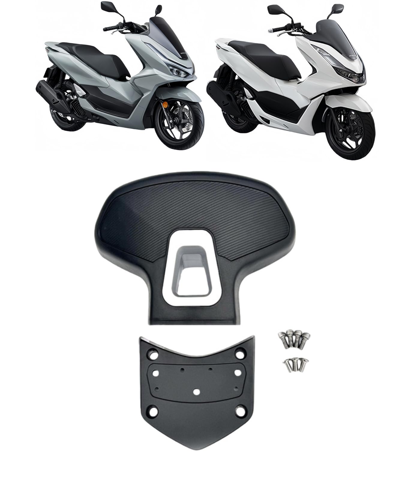 オートバイ用リアウイング助手席シートバック防水 リード For PCX125/160 適用車種 バイクの スクーターバックレスト 後部座席用背もたれクッション PCX160 PCX125 適応 2021-2024 2025用 (ブラック) [並行輸入品] 11,614円
