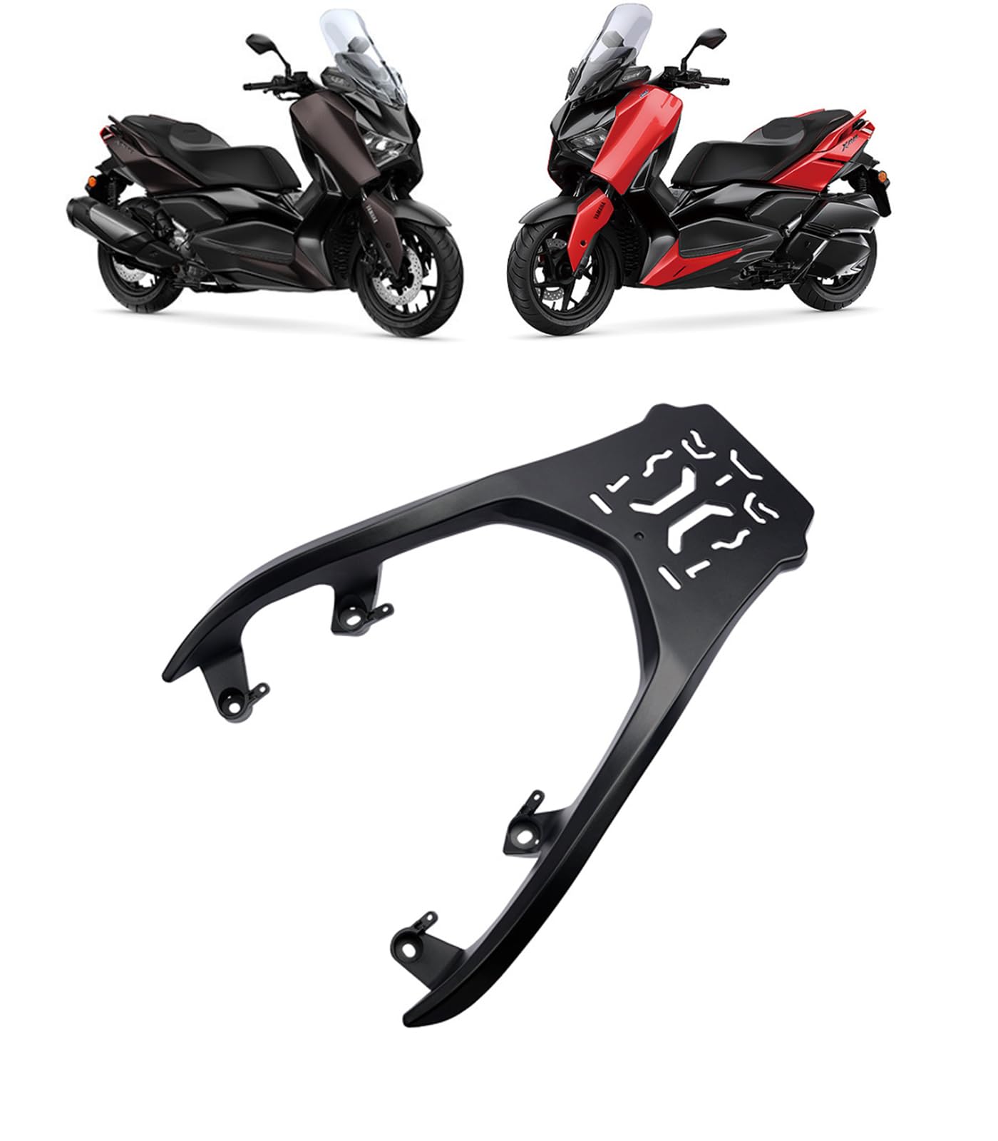 XMAX300 に適応 2017~2025年 バイクのリアキャリアベース 強力なサポートテールストレージカーゴキャリアブラケット オートバイ用 アルミニウム合金リア荷物ラック For XMAX300 適用車種 (A) [並行輸入品]