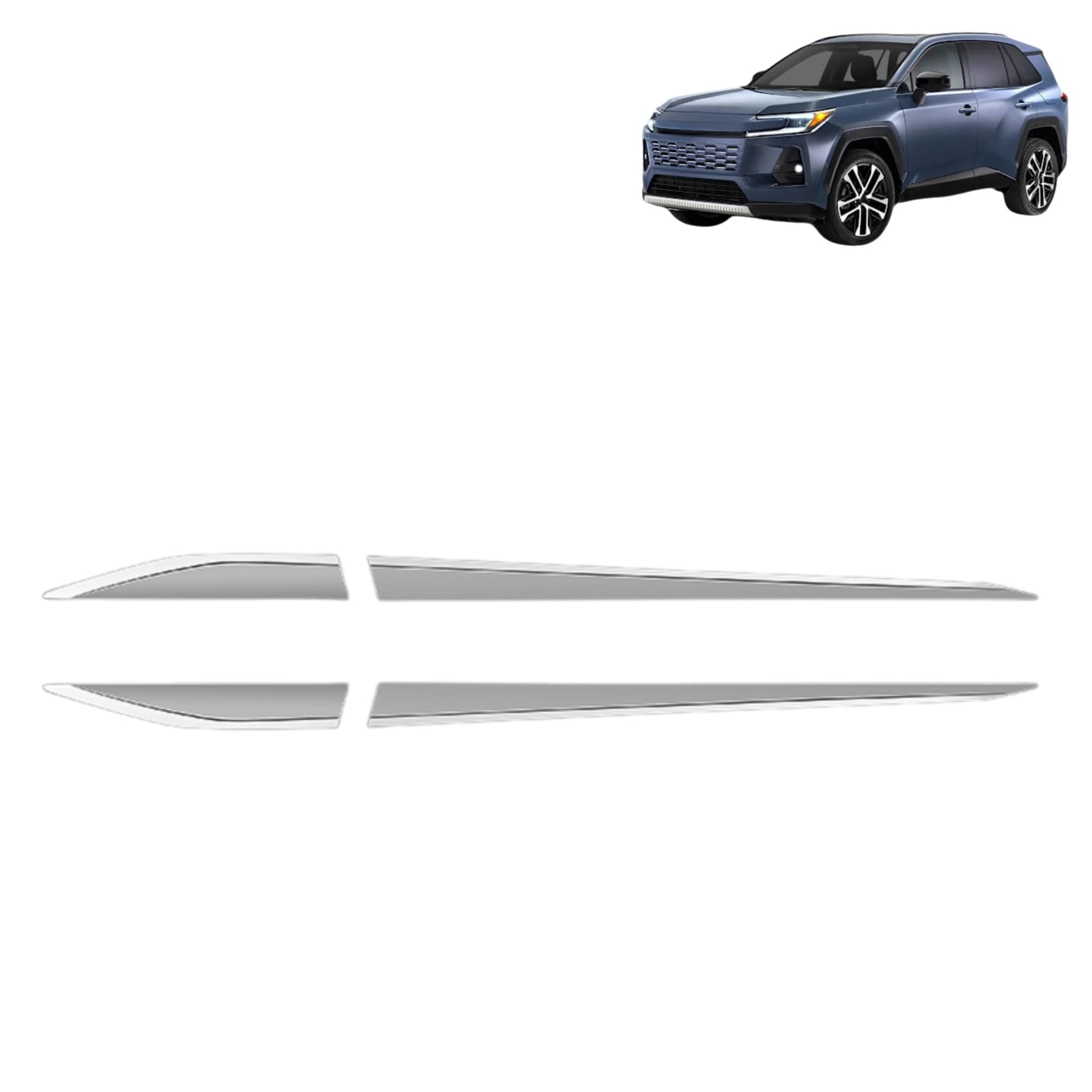 適用 新型rav4 60系 カーアクセサリー サイドドアキックガード アウトサイドスカーフプレート rav4 カスタムパーツ シルバー