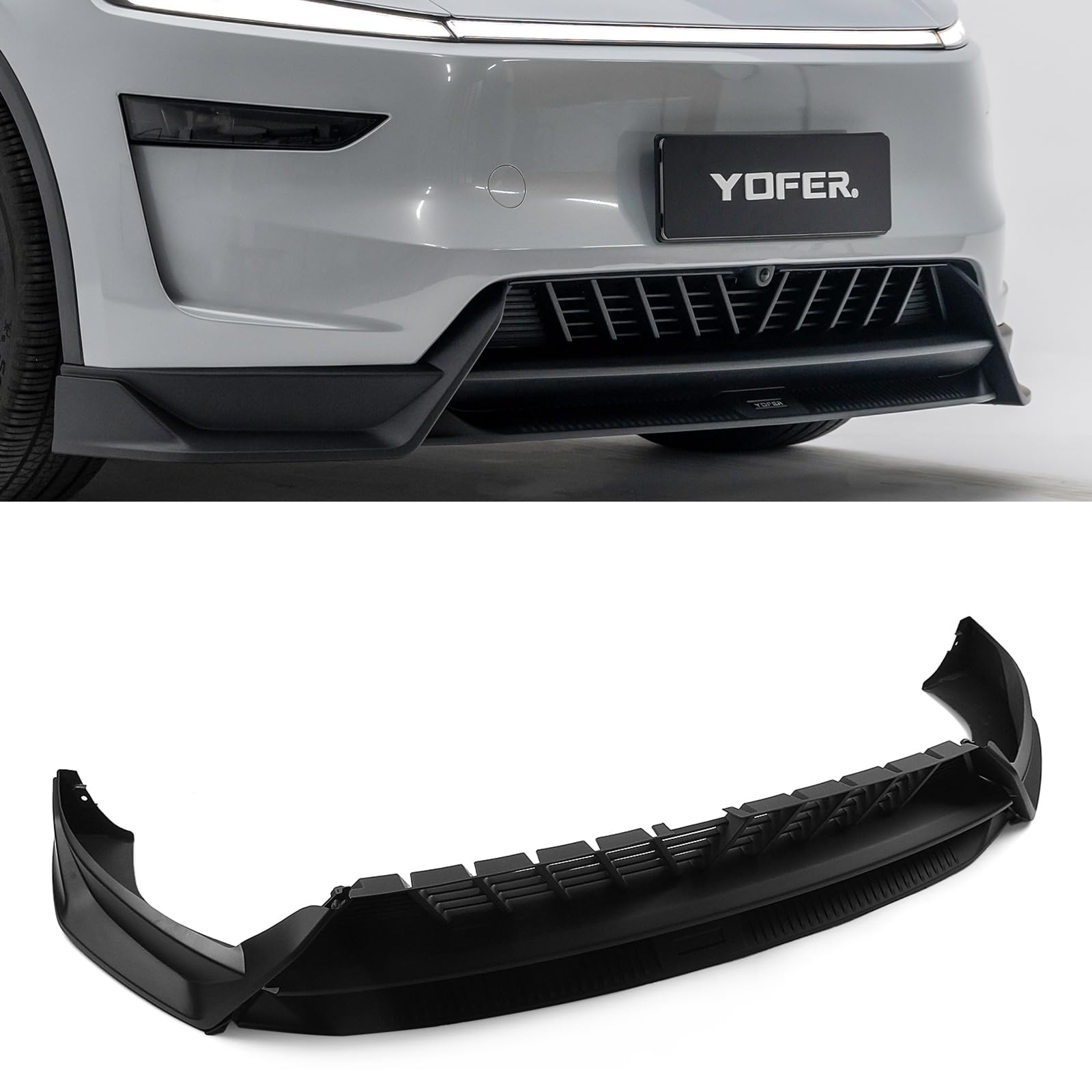 Yofer フロントバンパー スポイラー スプリッター リップキット Tesla Model Y 2025+用