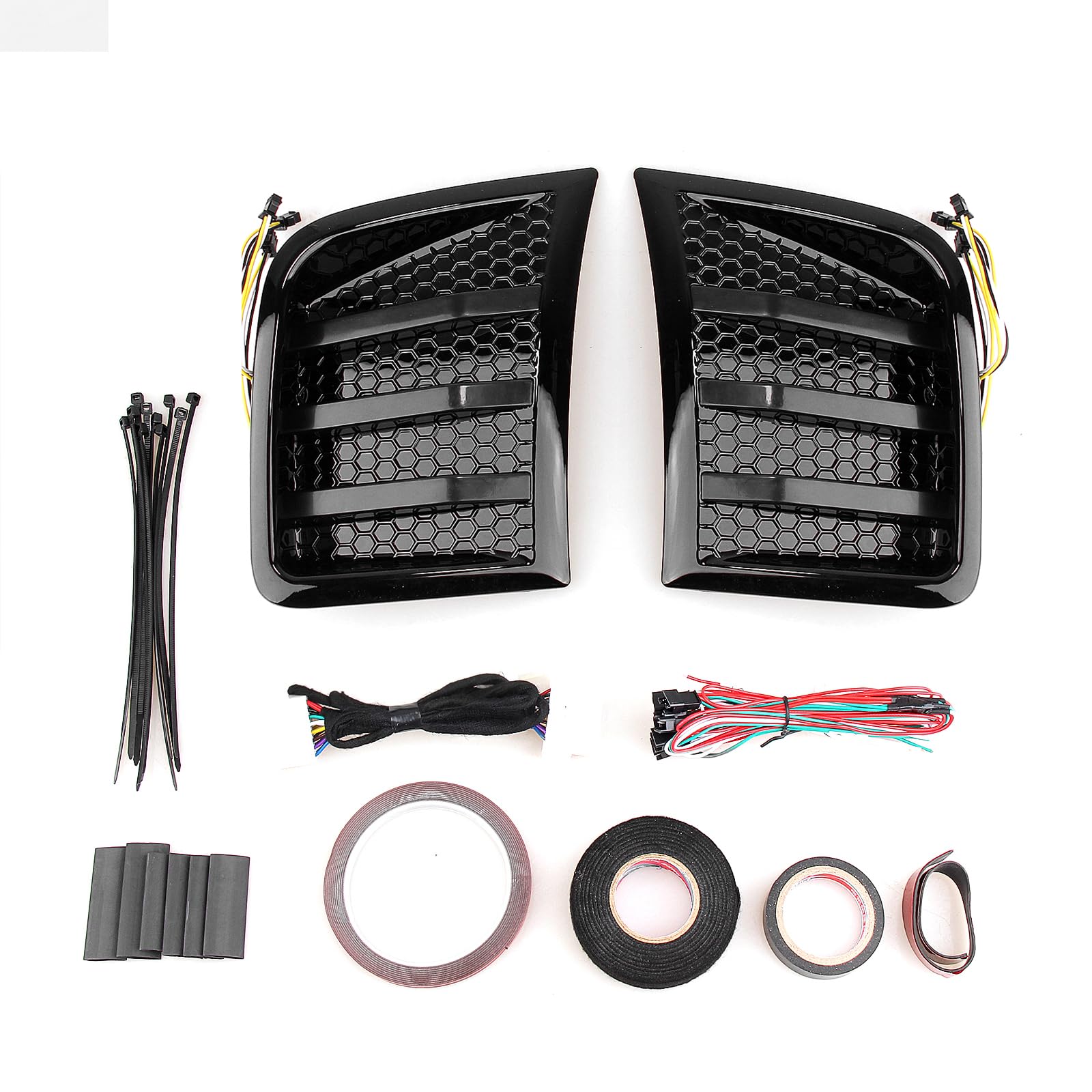 フロントバンパーサイドエアベントカバー ライト付き スバル STI WRX GRB 10th 2008-2014用｜lifeoneショップ