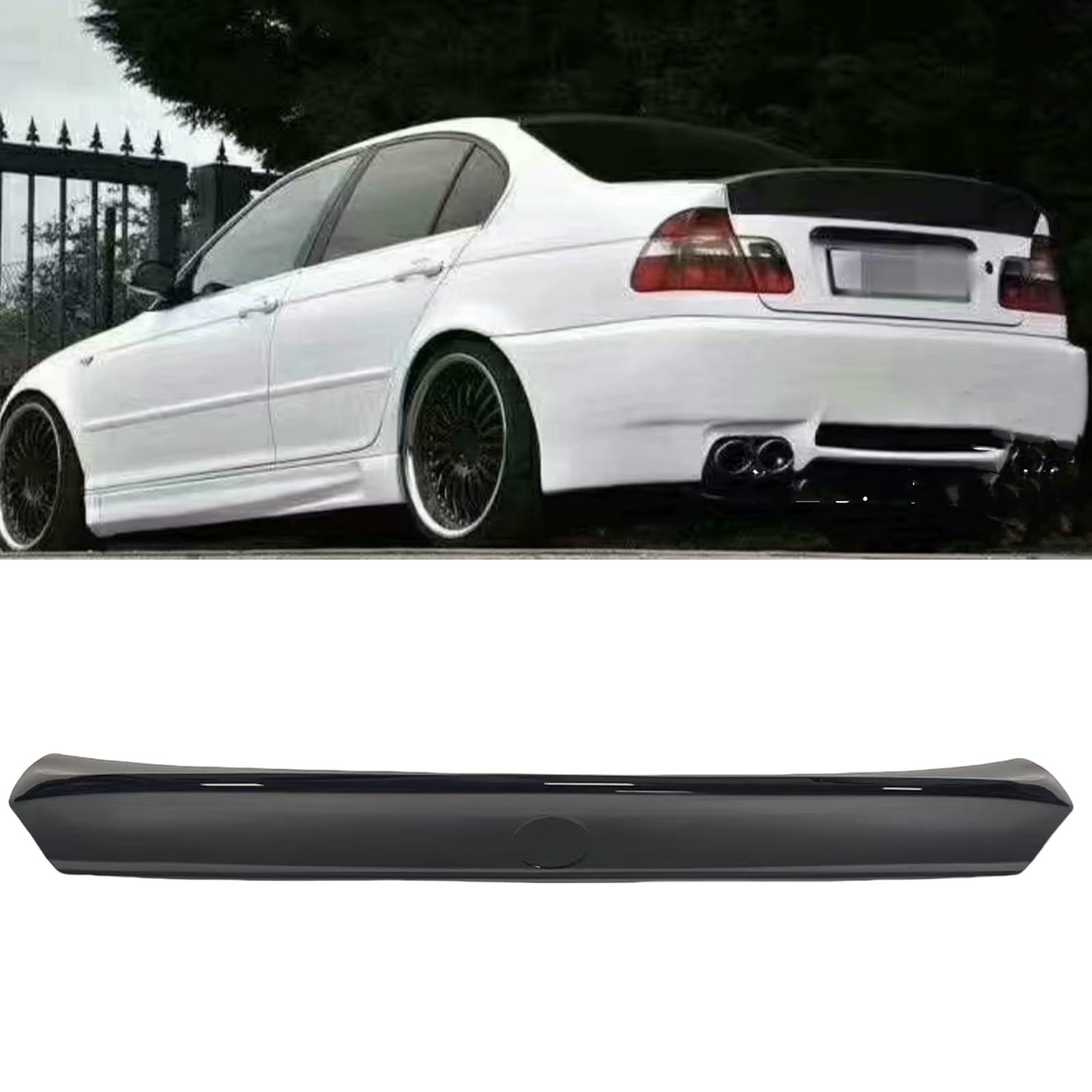 BMW 3シリーズ E46 セダン 1999-2006 2000年式用 リアダックテールスポイラーウィングキット ブラック｜lifeoneショップ