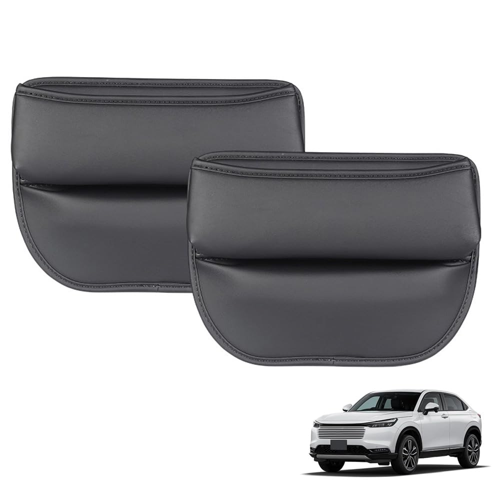 ホンダ ヴェゼル 車用 シートサイドポケット Vezel 隙間収納ボックス ヴェゼル RV系 RV3/4/5/6型 サイド収納ボックス 小物入れ 落下防止 カー用品 PUレザー 充電穴付き 差し込みタイプ ヴェゼル アクセサリー 内装パーツ 運転席+助手席 2個入り (ホンダ 専用 ヴェゼル)