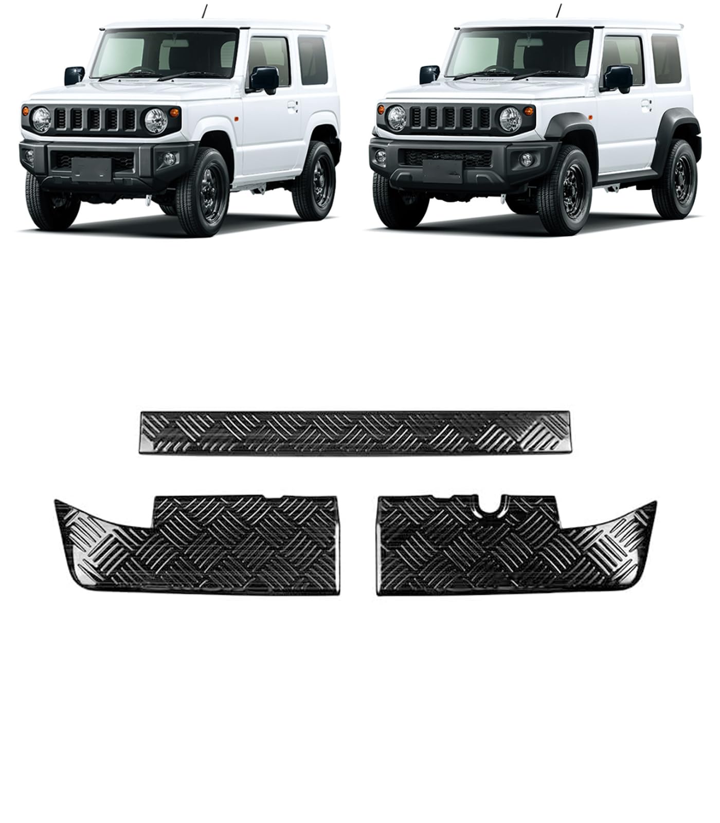 トランクステップカバー For jimny/Sierra 専用設計 ラゲッジスカッフプレート カスタム パーツ リアバンパーステップガード ラゲッジエンドトリム 外装 ジムニーJB64W に適応 ジムニーシエラ JB74W 2018.6月～2021に対応 (ブラック) [並行輸入品]