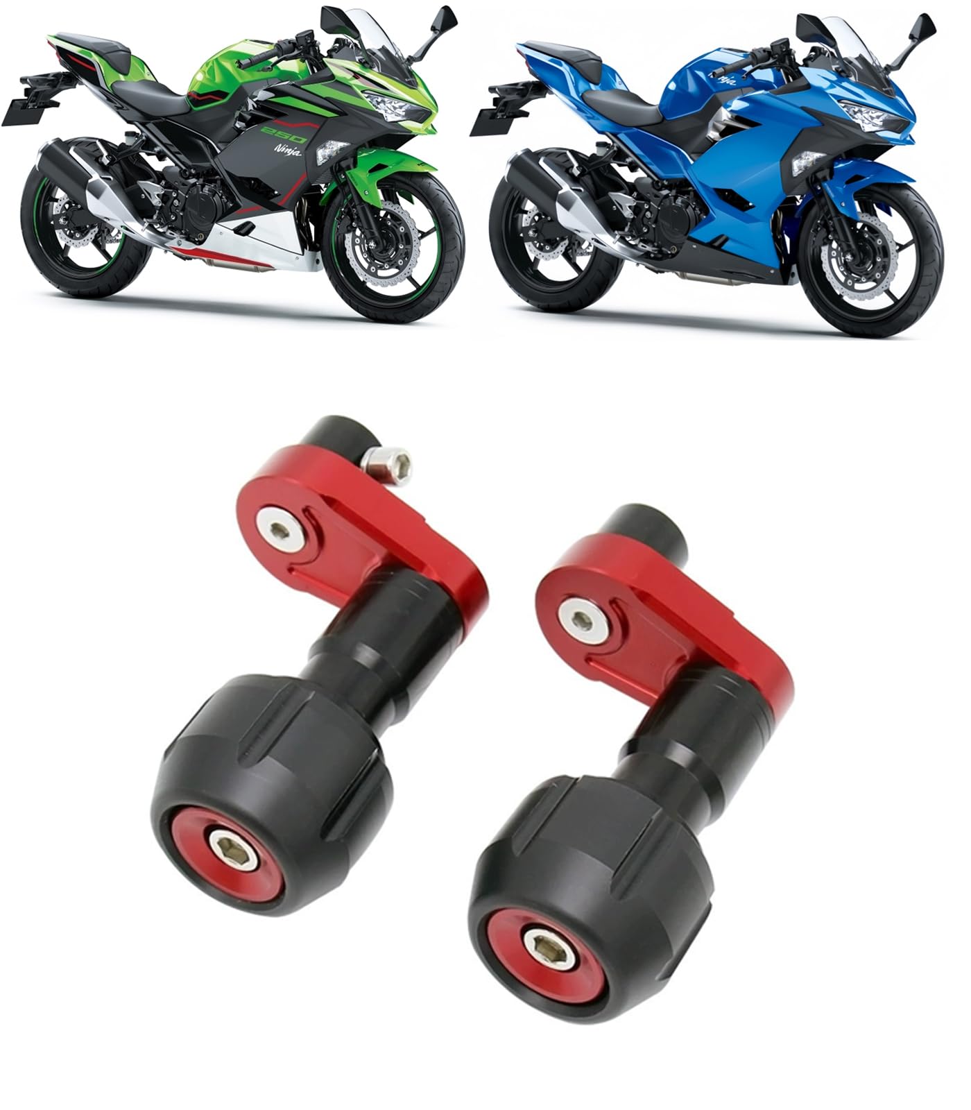 ニンジャ400 Z400 NINJA 400に適応 2018-2023年 アクセサリー オートバイ用フレームスライダー エンジンスライダー ボディ落下防止ボール バイクのボディフレームプロテクターアルミ合金 転倒防止 For NINJA400 適用車種 (レッド) [並行輸入品] 6,600円