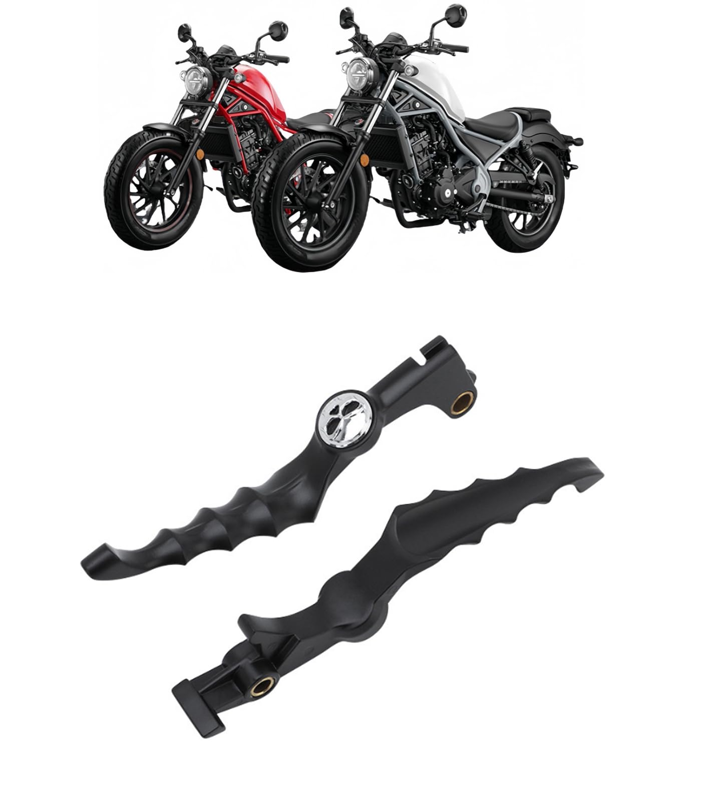レブル Rebel CMX300 500 2017年~2024年 に適用 オートバイCNCアルミ ブレーキレバー＆クラッチレバー FOR CMX300 500 適用車種 バイク用ブレーキ クラッチ ショート レバー擦り傷防止 オートバイパーツ (ブラック) [並行輸入品]