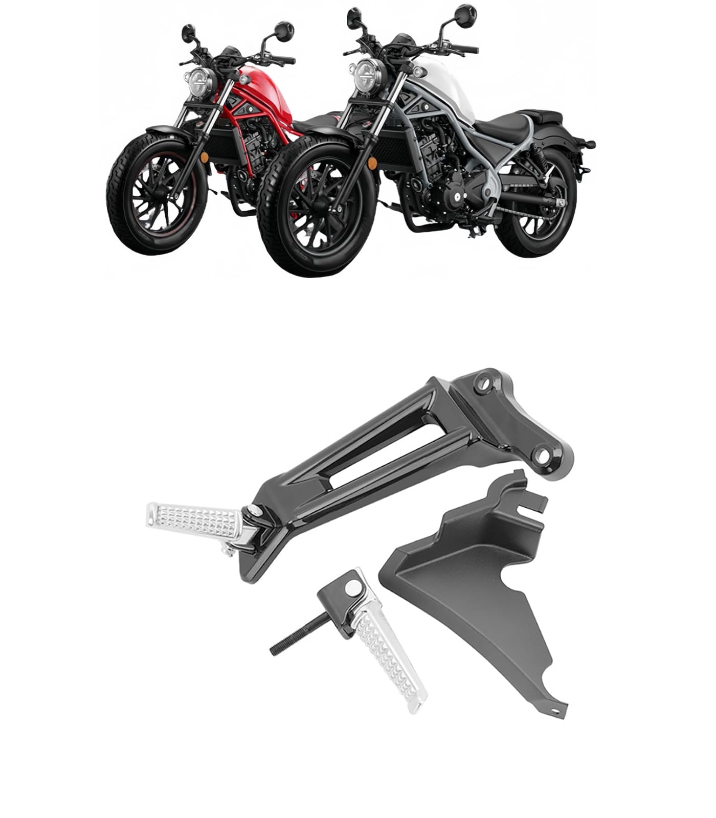 レブル Rebel CMX300 500 2017年~2024年 に適用 オートバイフットペグフットレストセット ペダル パッド フットペグ FOR CMX300 500 適用車種 バイク用フットペグ保護カバー フットプレートガードプロテクター オートバイパーツ [並行輸入品]｜lifeoneショップ