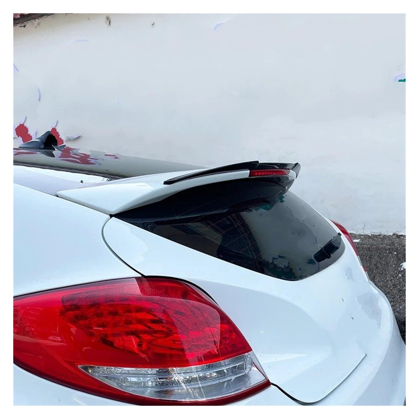 Hyundai Veloster 2012 2013 2014 2015 2016用ディフューザースポイラー ルーフリアウイング M4スタイル スポーツボディキットアクセサリー スタイリングスポイラー(カーボンファイバールック)