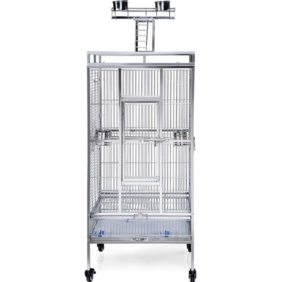 45*45 : Size Silver : (Color キャスター付きの移動可能な動物の別荘、 304ステンレス鋼の鳩の檻、 豪華な大型オウムケージ、 鳥かご?ケージ