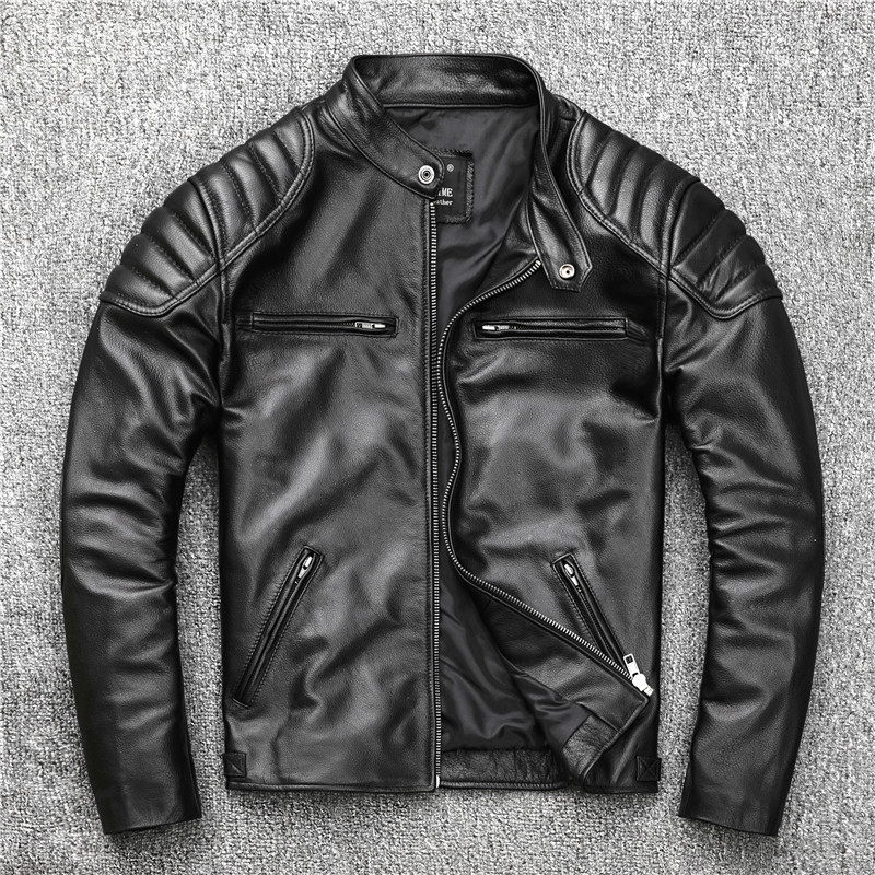 レザージャケット 上品　本革 カウハイド ライダース ジャケット メンズファッション バイクジャケット 牛革　 革ジャン S～6XL 23,376円