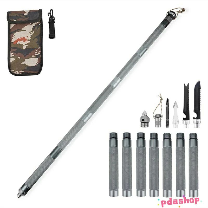 護身杖 ポータブル 折りたたみ ウォーキングスティック 安全な多機能防御杖 登山杖 軽量 マルチセット機能登山杖 護身用品 アルミ合金 フィールドスティック 登山 アウトドア用品