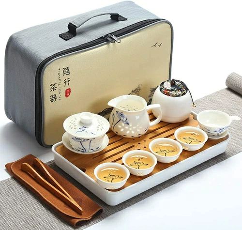 番茶器仕掛ける マルチ ティーセット 茶具仕掛ける 瀬戸もの ティーポットティーカップ 急須 茶こし 旅する お出かけ用 納めるバ