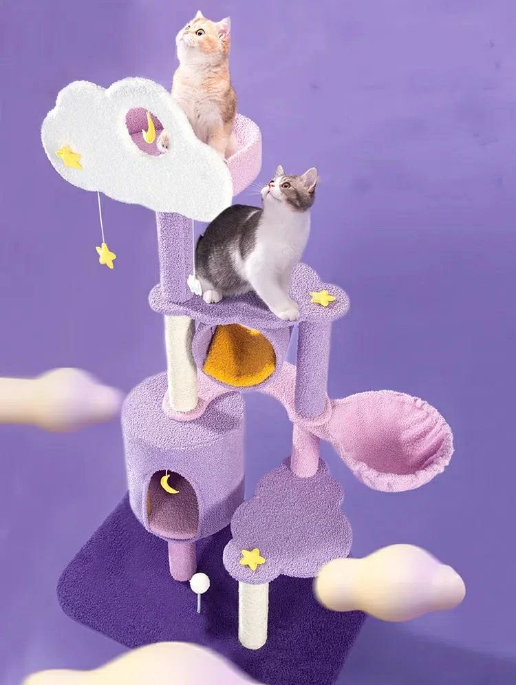 【パウダーコンパクト腹積もり】省空白文字猫円柱 多役立つこと棲み家付き添い人2段飛び降りる台 生まれながら麻縄索遣りかた（小型住み家/アパルトマン向け）｜通年使え