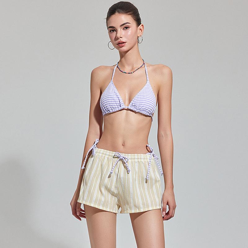 夏コーデ レディース 流行り物 服 オシャレ カワイイ 成人女性用 分かりやすい 成年者カワイイ  サクラ色 夏時 ビキニ スリー天下太平 ス
