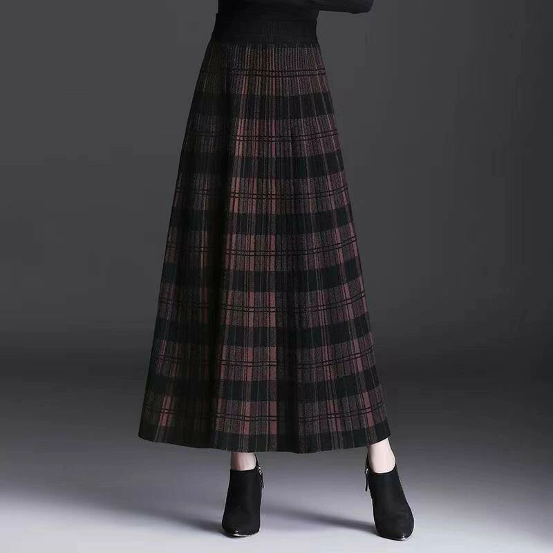 秋 秋 チェック柄 ロング丈 ロングスカート チェックスカート Aラインスカート レディース チェック柄スカート 大きいサイズ 冬