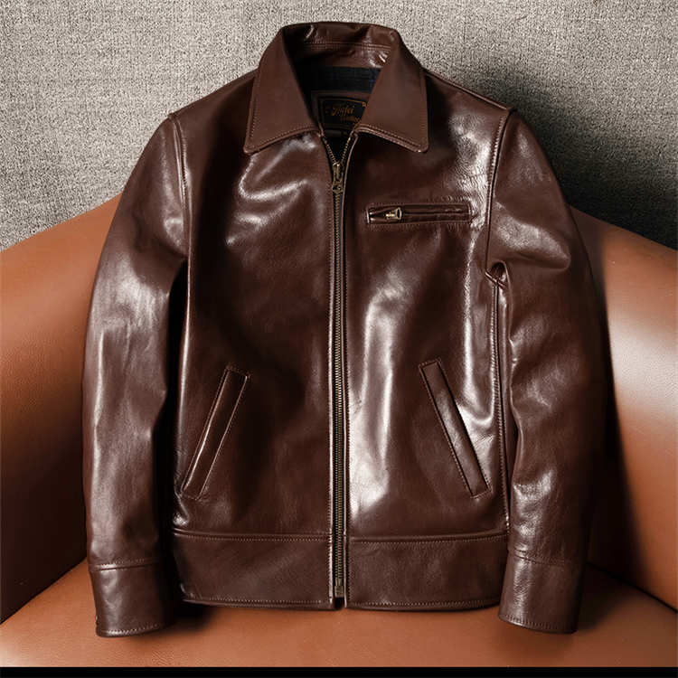なめし革ジャン 冬 シープスキンジャケット 革ジャン ライダースジャケット 野羊革 メンズ なめし革上衣