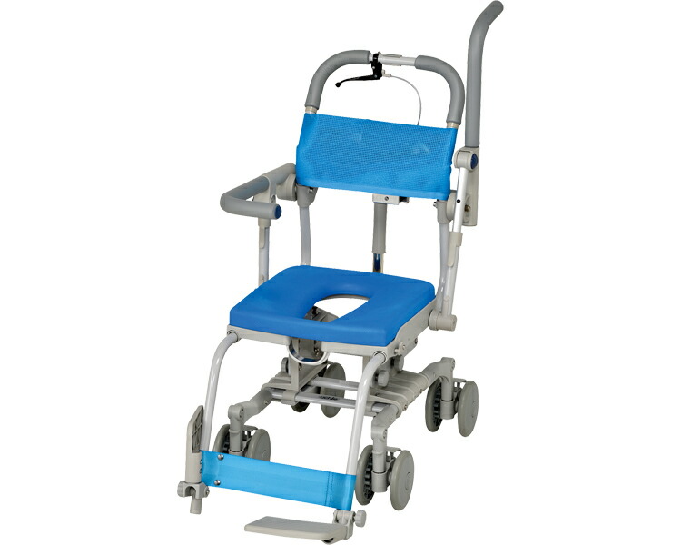 シャワーキャリー 入浴 車椅子 楽チル4輪自在SAL O型シート RT010SAL ウチヱ｜介護用品 高齢者 お年寄り 老人 病院 老人ホーム デイサービス 福祉施設 介護施設 入所 入院 風呂場