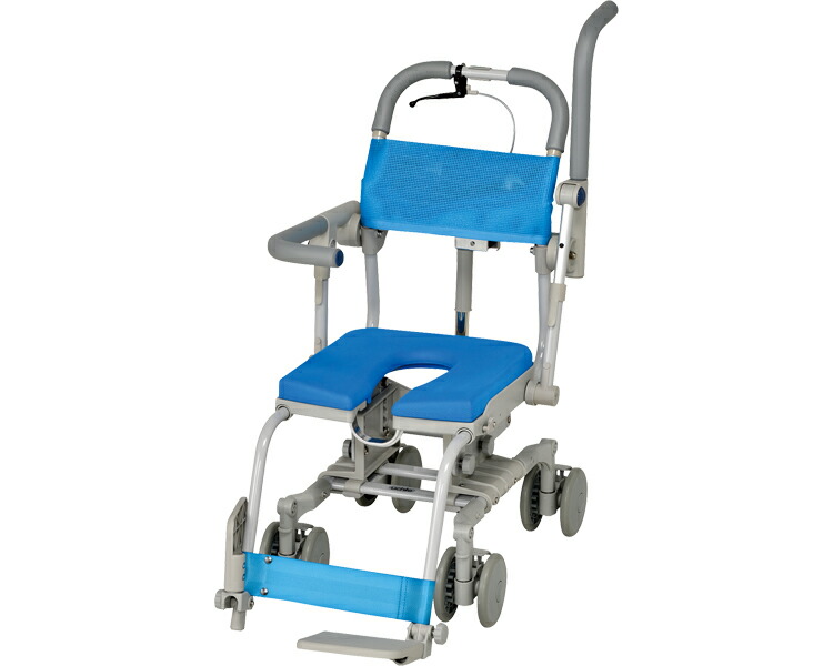 シャワーキャリー 入浴 車椅子 楽チル4輪自在SAL U型シート RT012SAL ウチヱ｜介護用品 高齢者 お年寄り 老人 病院 老人ホーム デイサービス 福祉施設 介護施設 入所 入院 風呂場