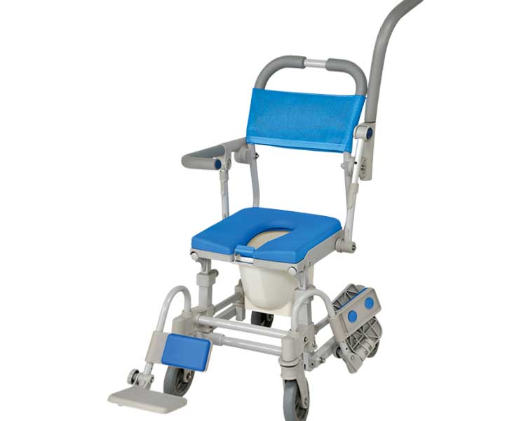 シャワーキャリー 入浴 車椅子 シャトレチェアLU II SAL U型バケツ付 STR6224 ウチヱ｜介護用品 高齢者 お年寄り 老人 病院 老人ホーム デイサービス 福祉施設 介護施設 入所 入院 風呂場