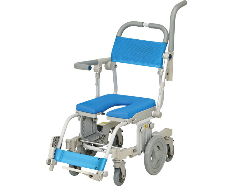 シャワーキャリー 入浴 車椅子 シャトレチェア6輪SAL U型シート SW6082SAL ウチヱ｜介護用品 高齢者 お年寄り 老人 病院 老人ホーム デイサービス 福祉施設 介護施設 入所 入院 風呂場