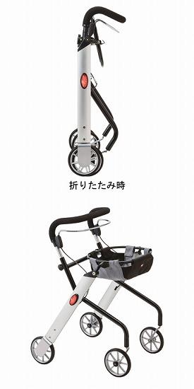 四輪歩行器 レッツゴーミニ 竹虎ヒューマンケア（介護用品 シルバー