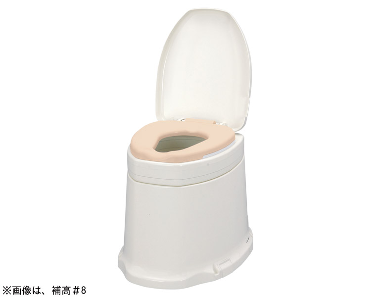 安寿 洋式トイレ サニタリエースSD ソフト便座 据置式 補高＃5 871-135｜サニタリー 据え置き式 トイレ 腰掛便座 簡易設置型 洋式トイレ 便座 和式から洋式へ用具 工事不要 高齢者 アロン化成