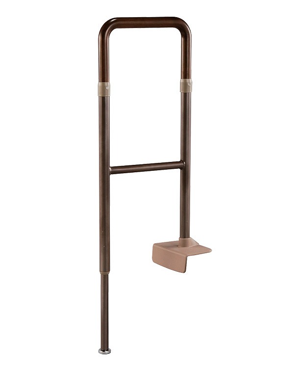 安寿 上がりかまち用手すり KM-300L （幅21×奥行37×高さ81～120cm）｜高齢者 介護用品 ささえ 支える 上がりかまち 玄関 玄関用 歩行 段差 住宅改修 補助 屋内 かまち 簡単 転倒防止 お年寄り 老人 在宅介護 病院 老人ホーム手すり 手すり アロン化成
