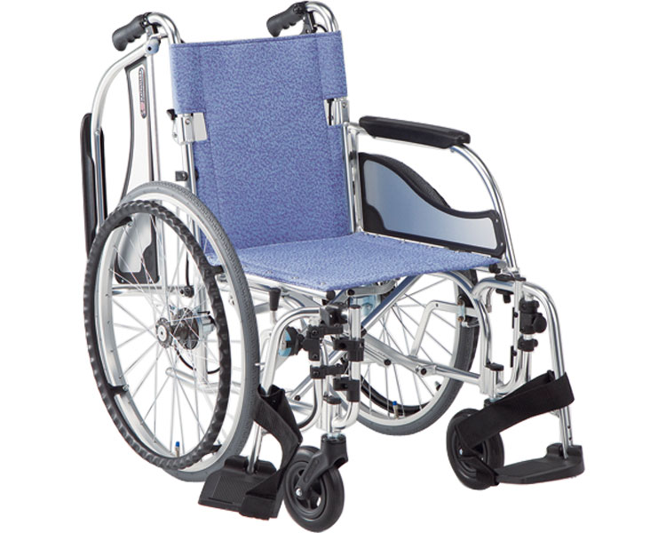 松永製作所 アルミ自走式車椅子 エアリアル MW-SL31B 介助ブレーキ付 座幅40cm E-2（MW-SL3Bの後継商品です） ｜車いす くるまいす 自走 高齢者 介護用品 自走式 車いす 車椅子 肘跳ね上げ 脚部スイングアウト 松永