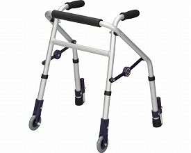 歩行器 介護 ミニフィット（超ミニ）後脚スタンド付 XS-128S ユーバ産業 │ 介護用品 歩行補助器 介護 お年寄り 老人 折りたたみ コンパクト 在宅介護 病院 老人ホーム デイサービス リハビリ 介護施設 福祉施設 高齢者｜介護・生活雑貨のライフプラザ
