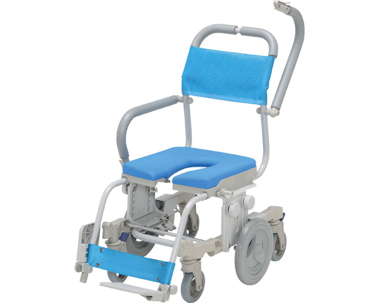 シャワーキャリー 入浴用 車椅子 高齢者 介護用品 シャトレチェア6輪 U型シート SW-6082 ｜お年寄り 老人 シニア 病院 施設 デイサービス 入浴介助 訪問入浴 車いす 車イス お風呂
