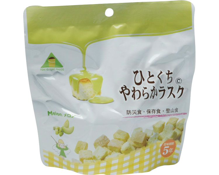 非常食 おやつ 防災食 ひとくちやわらかラスク メロン HM32 70g×32個セット 東京ファインフーズ │ お菓子 おやつ ラスク 防災食 保存食 登山食 サバイバルフーズ 介護用品 介護食 セット販売 まとめ買い 施設 病院 備蓄品 避難グッズ 緊急時 アウトドア もしも|介護・生活雑貨のライフプラザ
