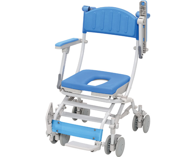 シャワーキャリー 入浴用 車椅子 高齢者 介護用品 シャトレチェアC 4輪自在タイプ O型シート STR6200 ウチヱ｜お年寄り 老人 病院 施設 デイサービス 入浴介助 訪問入浴 車いす 車イス お風呂 風呂場
