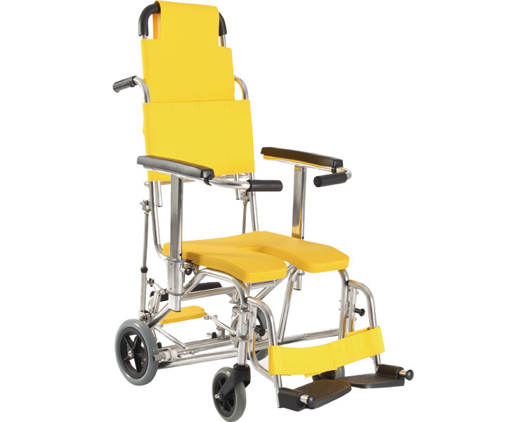 シャワーキャリー カワムラサイクル ティルト＆リクライニング シャワー用車椅子 U型 クリあり 黄色 KS11-PF/ST｜ 浴する用車いす シャワー女性議長 リクライニング チルト お風呂 浴するしり押し 老いらく者 恩恵物の具 浴するかばい立て 浴するかかわり合い 介護装置 ホスピタル 併設 在宅介護 恒星日