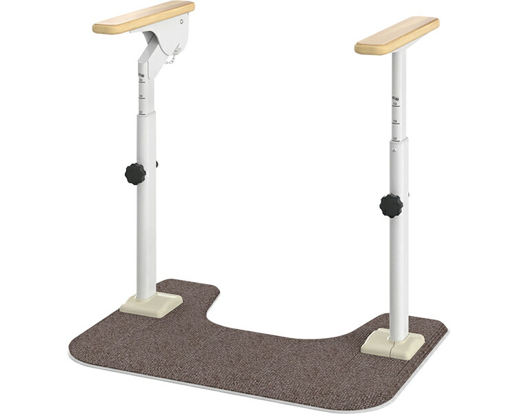 安寿 室内用便器向け手摺り ATTOGRIP（アットグリップ） 室内用便器受け支える HN-T 870-089｜室内用便器 手摺り 手摺り 立ち上がり 助けること 取り付け 置き型 置くだけ 飾り気の無い 工事不必要 肘掛け 両側 並大抵 設立 年より老人ホーム デイサービス 在宅 身寄り 老いらく者 介護設備手摺り 手摺り アロン化成