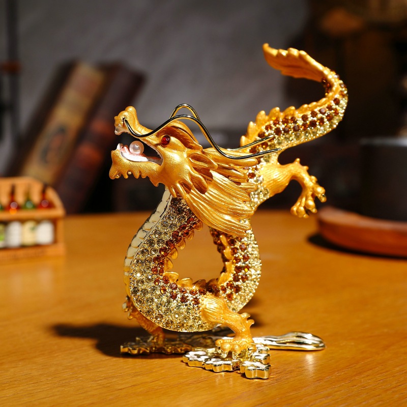 ゴールドルチルクォーツ と金龍　 縁起物 オブジェ　龍の置物 楽天市場】ゴールドルチルクォーツ 龍彫 置物 お守り 一点もの