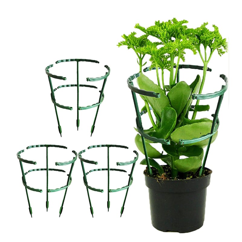 3Pcs 植物支柱 半円形 園芸支柱 2層植物サポート 花ささえ つる性植物 観葉支柱 ガーデニング用支柱 花支え 農業用 園芸用