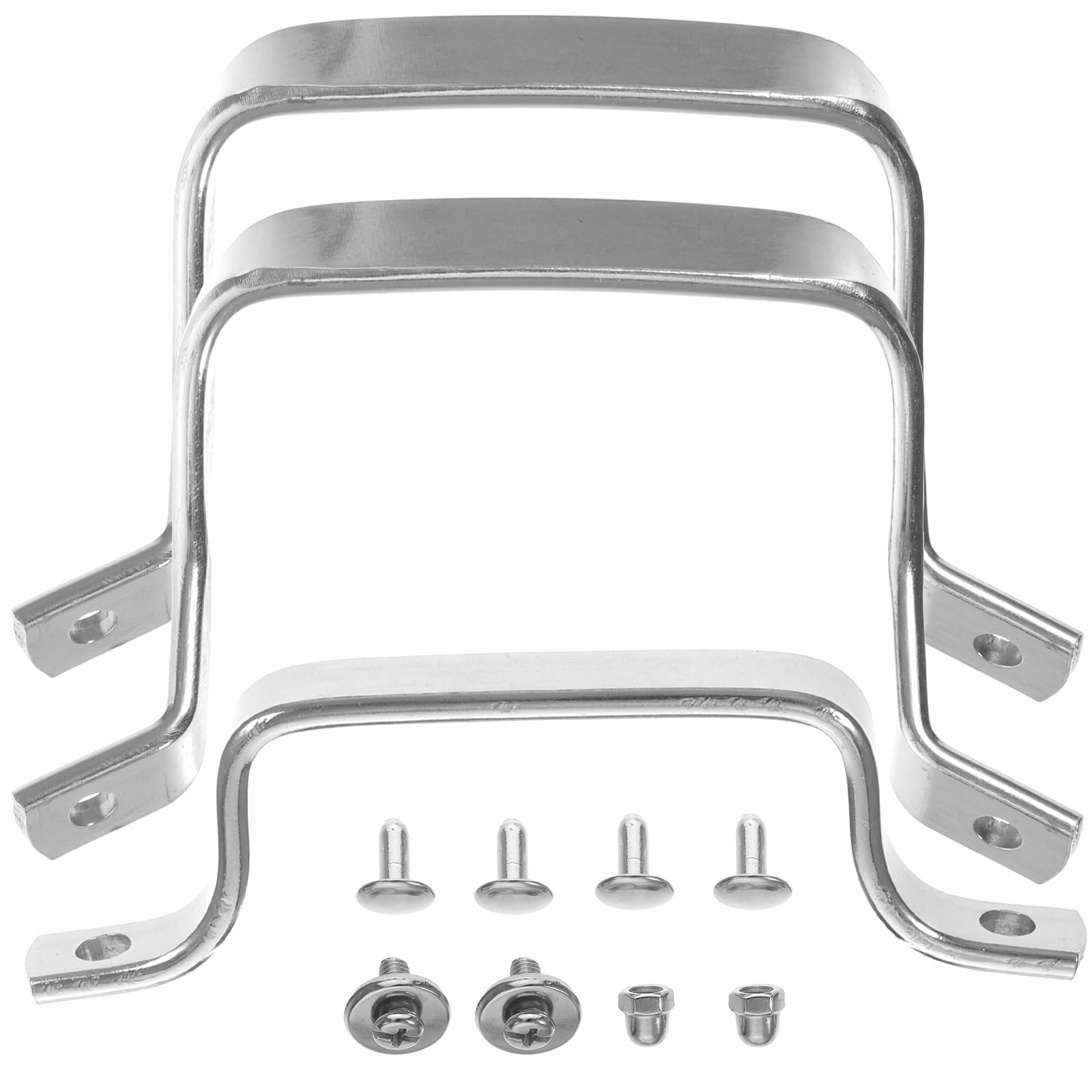 ST ステンレス製シルバーの交換用取っ手セット フライパンや鍋に対応した軽量小型のシンプルモデリングサイドハンドル キッチンの調理に最適 1Set|LIFE QUEST