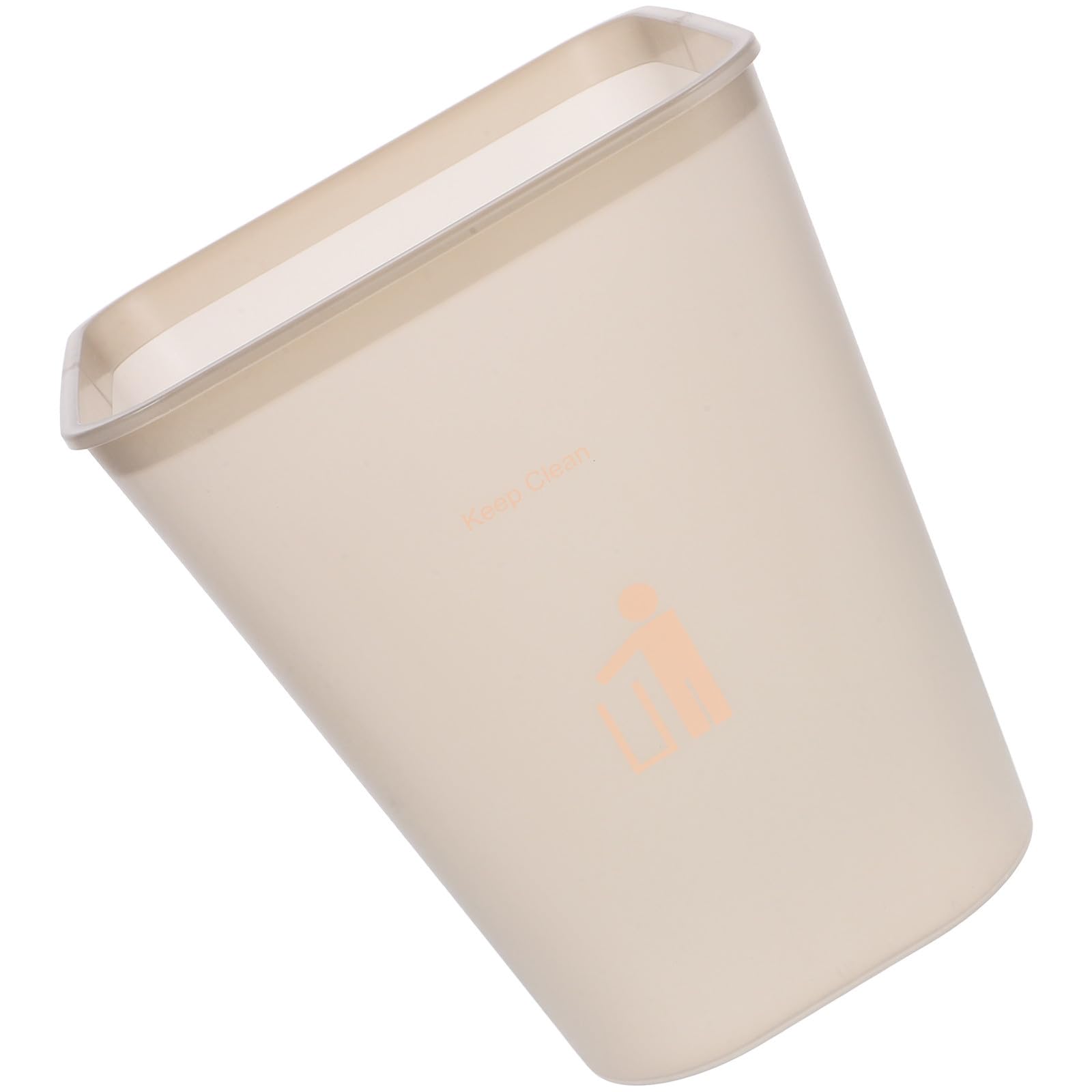 ST ベージュ色のプラ製紙くずかご 11.8L電気容量密閉役立つこと付き添い人 手抜かり押しとどめる明けっ広げいの一番遣りかた身寄りや執務室のあらゆるお部屋に至適な実用的青写真